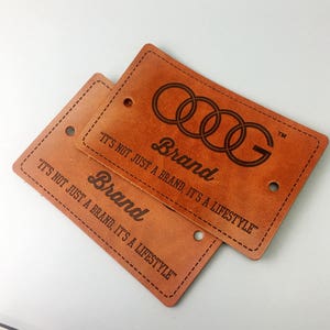 200 leather labels sew on,Leather tags, personalized leather labels, custom clothing labels, knitting tags, leather label tag