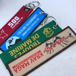 100 Custom flight key chain, flight woven key chain, woven key chain,  custom woven keychain, flight tag