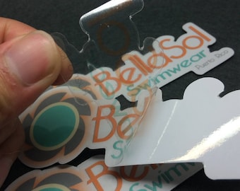 100pcs Custom clear stickers,vinyl sticker print, clear glass sticker, Transparent Sticker, vinyl stickers