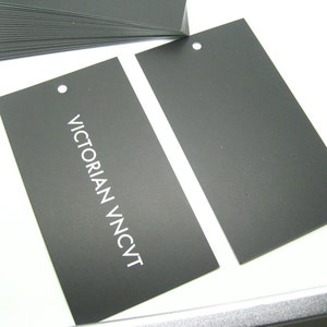 1000 etiquetas de preço, etiquetas pretas, etiquetas penduradas, etiquetas giratórias - Tamanho padrão 2"x3,5" (50x89mm)