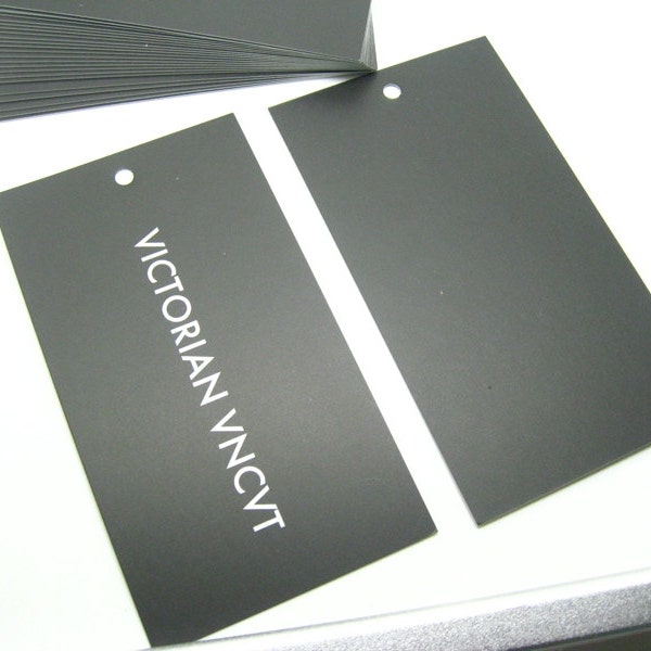 1000 Preisschilder, schwarze Anhänger, Preisschilder, Preisschilder - Standardgröße 50 x 89 mm