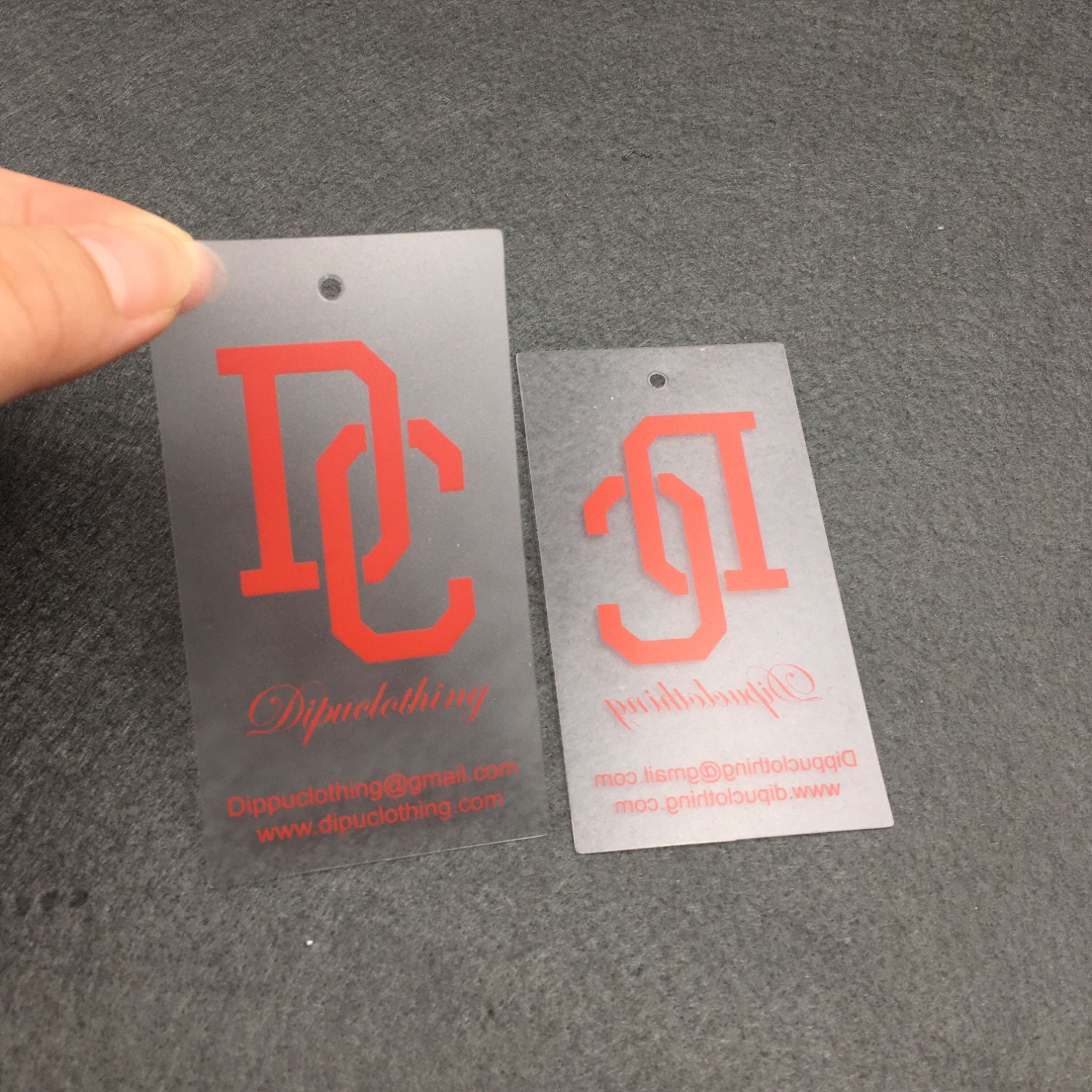 1000 Pvc Hang Tags Custom Logo Plastic Hang Tags Frost Hang Etsy