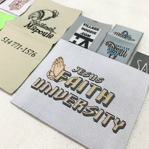 30pcs etichette tessute personalizzate, etichette tessute personalizzate, etichette tessute, etichette tessute di abbigliamento, etichette tessute fatte a mano, etichette tessute per cappelli