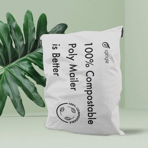 1000 bolsas de correo biodegradables, bolsas de correo de polietileno, bolsas de correo resistentes, 100 % ecológicas, color negro