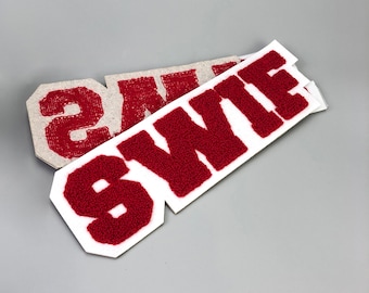 100 chenille patches letterman, chenille logo patch, varsity badges, towelling embroidery patch letters, chenille varsity letters
