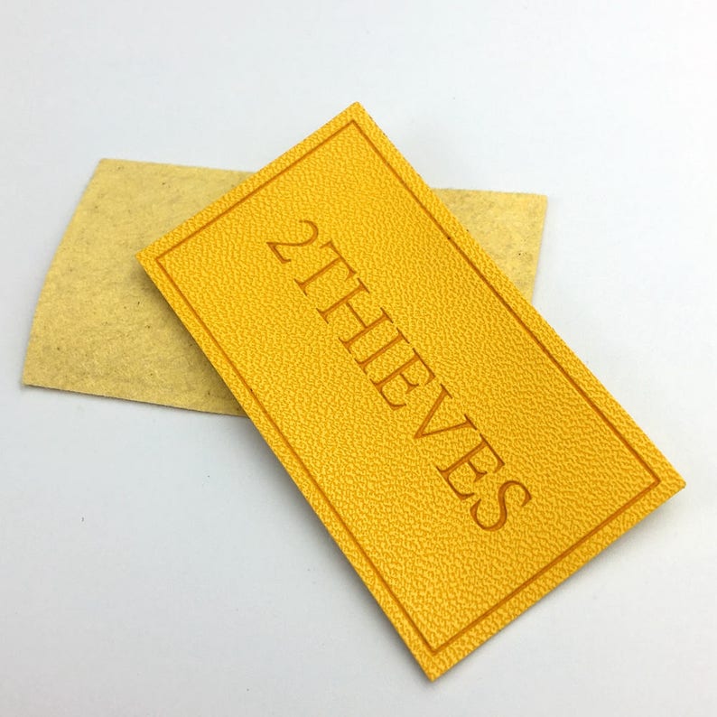 50 iron on leather label glue leather patch custom glue pu Etsy