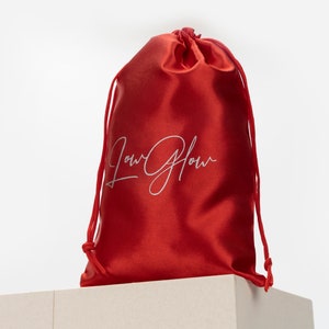 Satin Drawstring Bags, Jewellery pouches, Custom Jewelry Packaging Logo Bags wedding favor gift bags in silky satin - Free Shipping