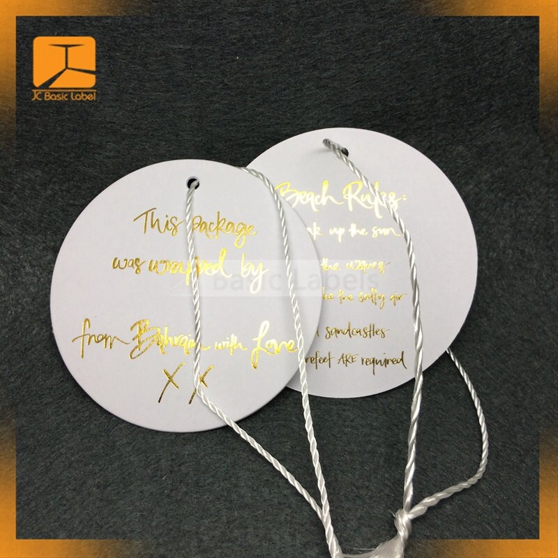 1000 gold foil hang tags Gold Foil Favor Tags custom gift Etsy