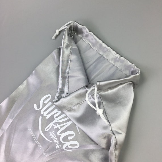 100 Satin Bags With Logo, Custom Satin Silk Dust Drawstring