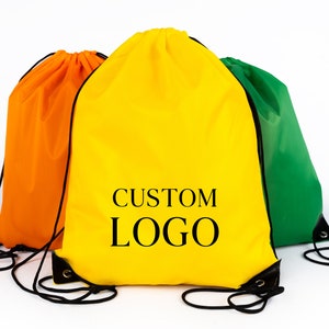 100 Personalized Cinch Pack, Lightweight School Backpack, Drawstring Gym PE Pool Backpack, Embroidered Monogrammed with Custom Name