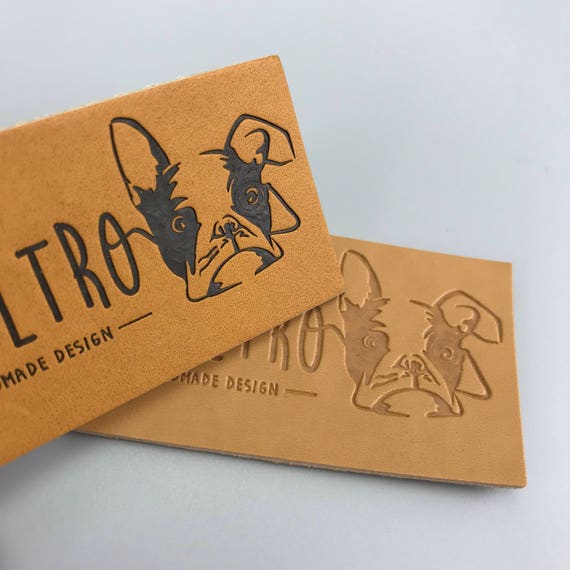 400 embossed leather label leather patch beanies leather Etsy