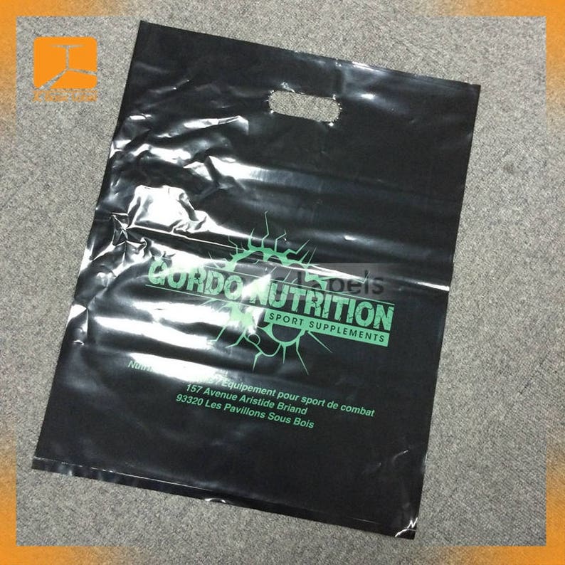 100 plastic die cut poly mail bags with custom logo printed Etsy