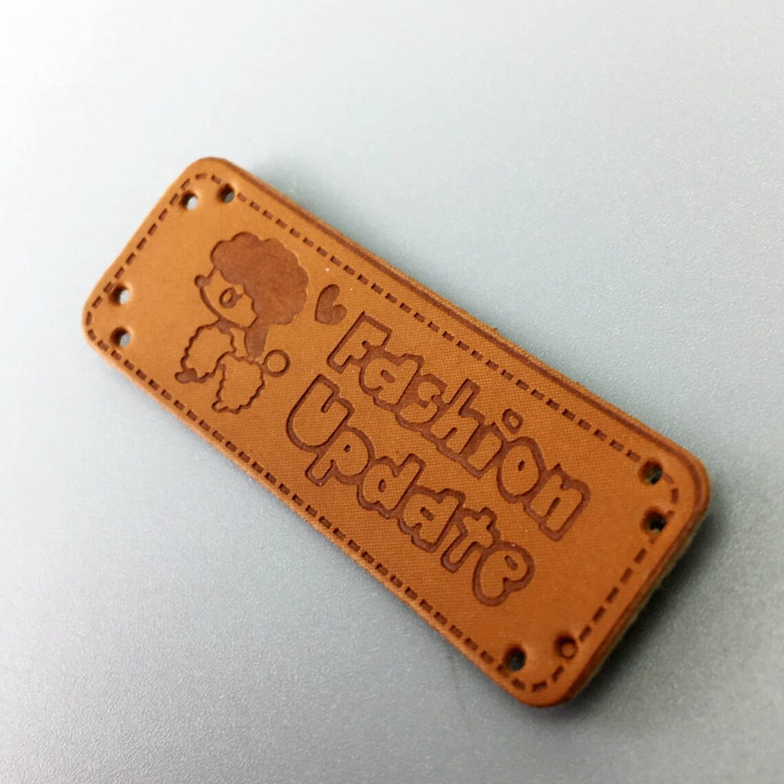 400 embossed leather label leather patch beanies leather Etsy