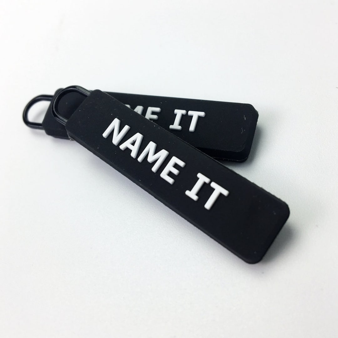 Customized Zipper Pull Charm / Tag with Single Sided Custom Shape - Up to 1  Sq. In. 