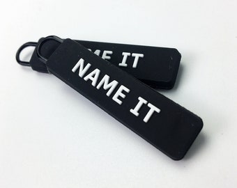 1000 tiradores de cremallera personalizados, reemplazo de tirador de cremallera, reemplazo de lengüeta de tirador de cremallera, tirador de cremallera de caucho de silicona, tirador de cremallera