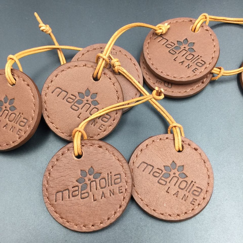 200 Custom Leather Hang Tags Leather Hangtag for Clothing Etsy