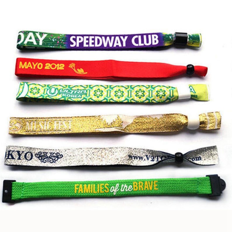 1000 custom fabric wristband party wristband Festival Etsy