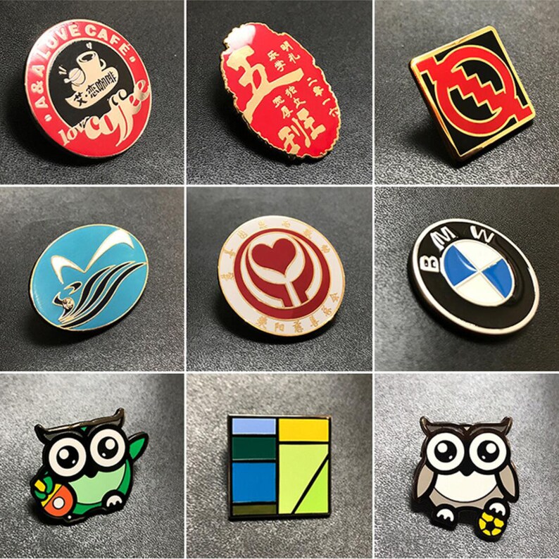 50 Custom Enamel Pins Custom Label Pin Badge Hard Enamel Pin Etsy