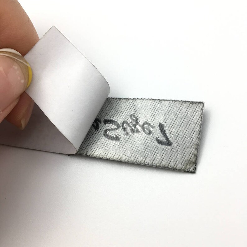 300 Iron on Clothing Tag Heat Adhesive Backing Iron Label - Etsy UK