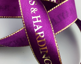 Personalised Printed Satin Ribbon - Ultra Shiny Logo Printing, Branded Packaging, Gifts, Weddings, Birthdays, Charities, Christenings, Eid