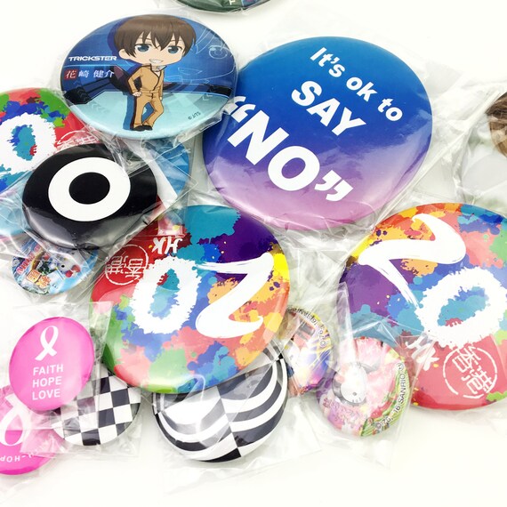 100 Custom Pins Pin Button Backpack Pin Pinback Button Etsy