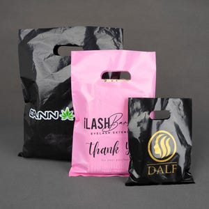 1000pcs High quality customized polyethylene transport bag with handle printed courier bag design logo