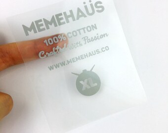 1000 Heat-Transfer-Etiketten Größe, Personalisierte tagless Label, Thermotransfer-Etiketten, Benutzerdefinierte Transferetiketten für Kleidung