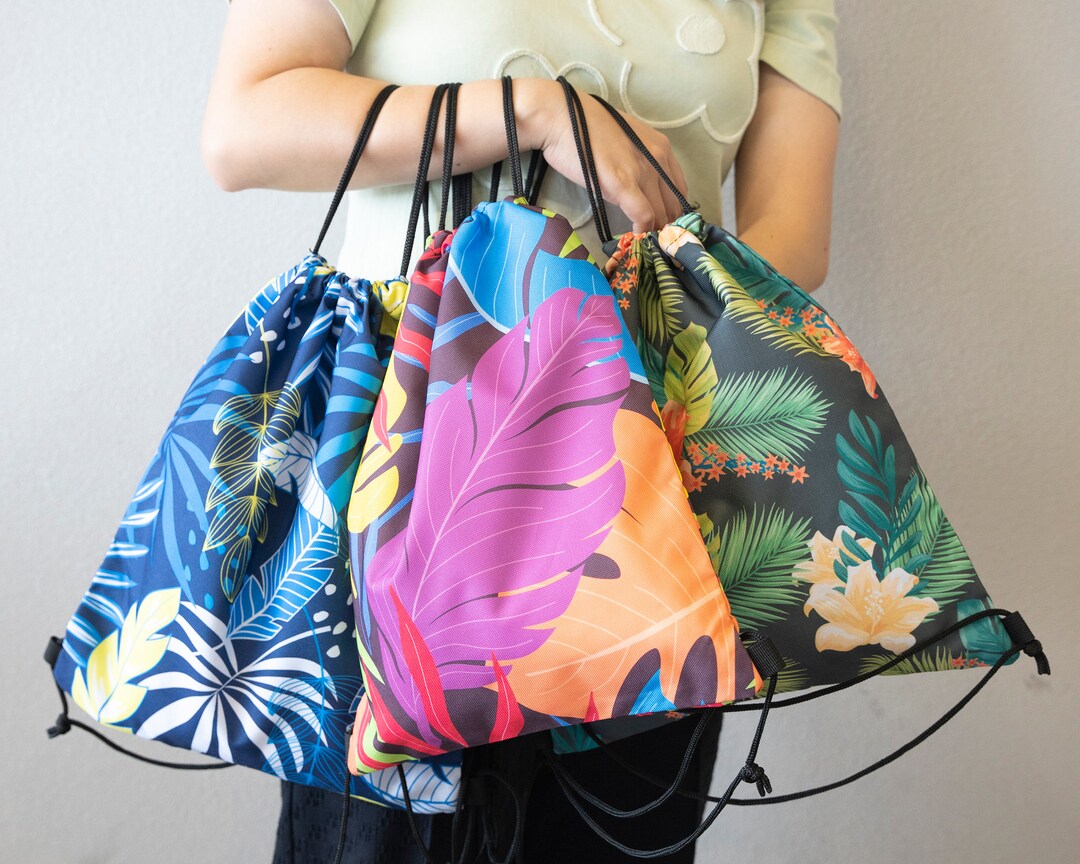 Custom String Backpack 100pcs Custom Drawstring Backpack, Drawstring Customizable Polyester ...