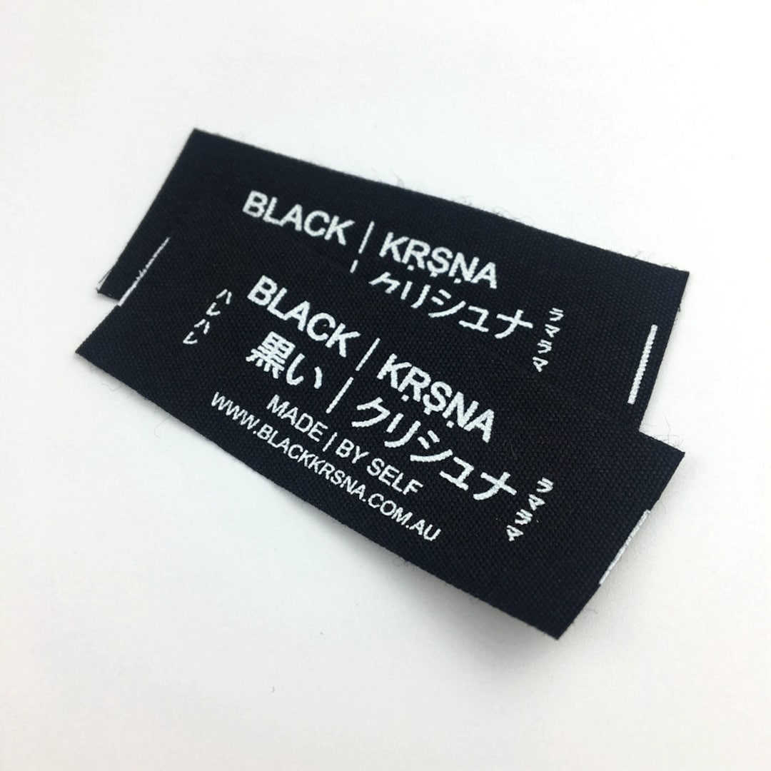 FOLD OVER Cotton Fabric Labels, Custom Labels, Personalized Label, Sew