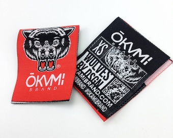50 centerfold woven label, clothing label, Card making, Sewing Label, Free Post, woven labels, basic name labels, clothing labels