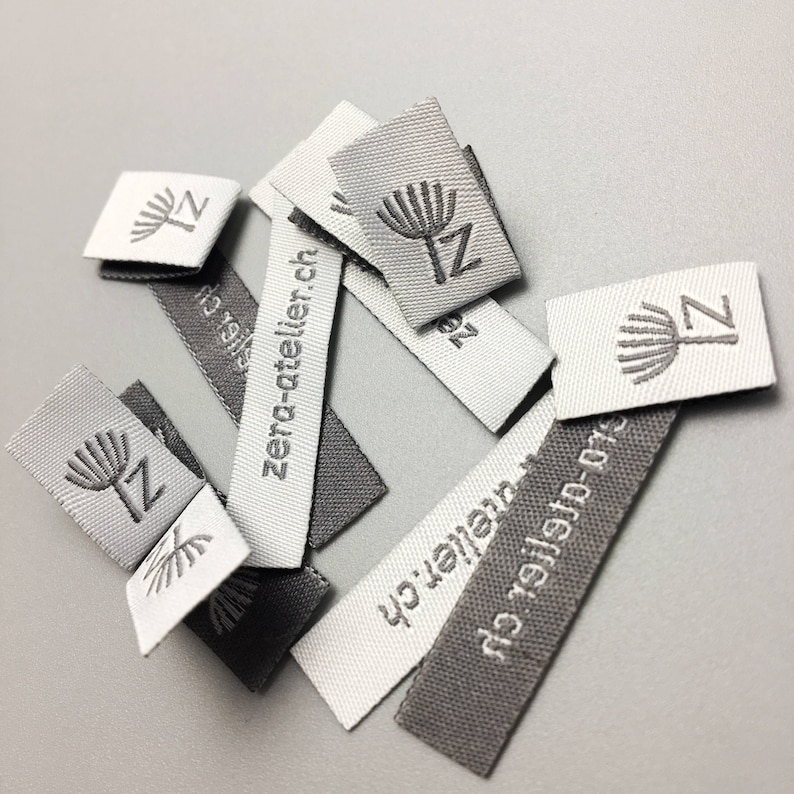 60 Custom Woven Label Triangle Folded Fabric Cloth Labels Etsy