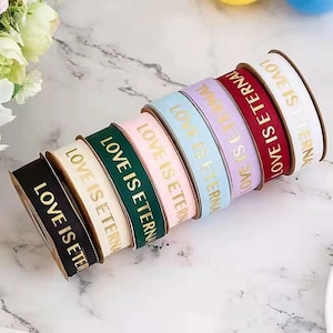Cinta de raso comercial personalizada RECICLADO adorno ecológico para bodas, funerales, aniversario Papel de regalo personalizado Logotipo de marca comercial