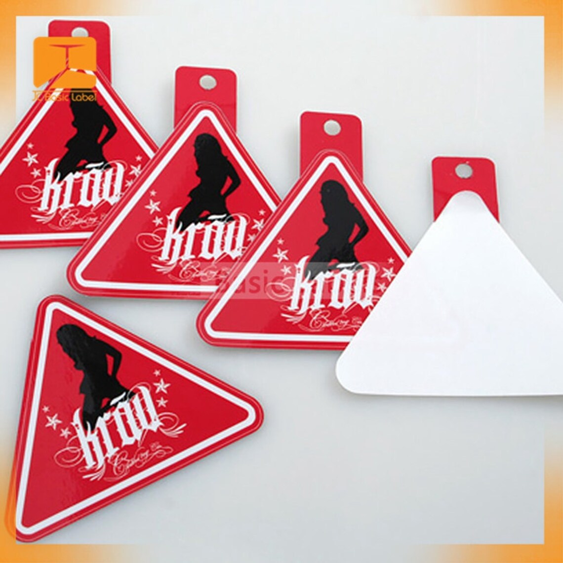 500 Custom Sticker Hang Tags Hang Tag Stickers Custom Etsy