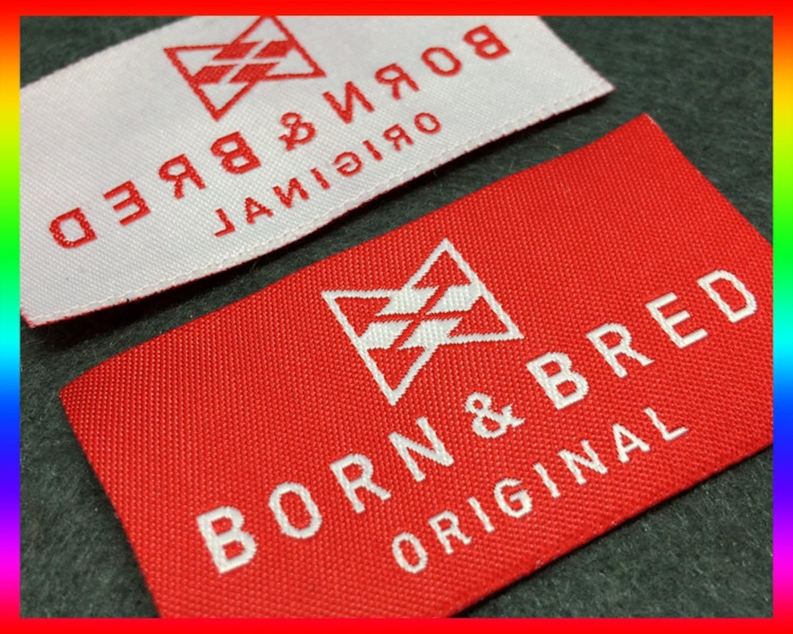 500 Woven Labels Custom Woven Clothing Labelscustom Clothing Etsy