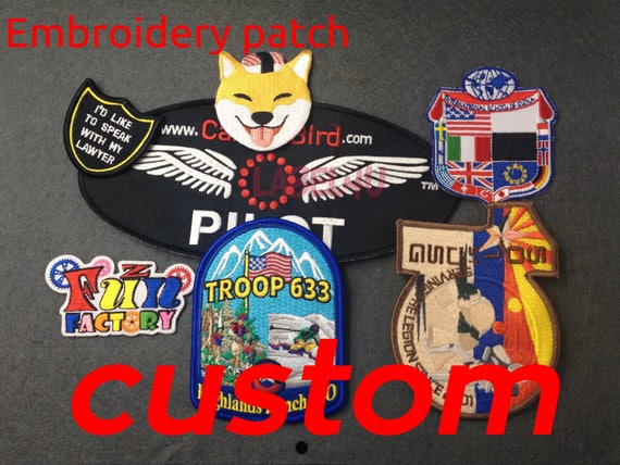 50 Custom Embroidery Patch, Iron on Patch, Custom With Your Own