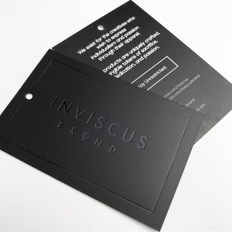 500 Custom Embossed Hang Tag Hang Tag Embossed Embossed Hang Etsy