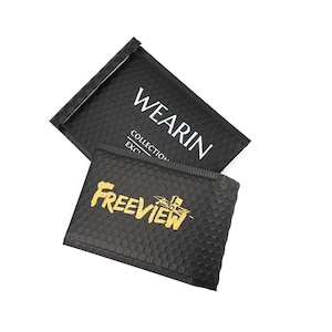 100 Stk. 6&quot;x9,5&quot; Poly Bubble Mailer Selbstklebend-Klebe-Briefumschläge-Farbige Bubble Mailer, Schwarze Farbe Poly Bubble Mailer