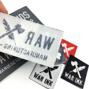 600 pcs Iron On Labels For Handmade Items, heat seal woven tag, iron on clothing label, iron on label, Iron on Woven Labels