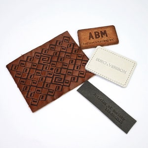 Custom Leather Patches, Laserable Leatherette Rectangle Patch with Adhesive, Hat Patch, Custom Genuine Leather Patch, Leather Patch for Hats