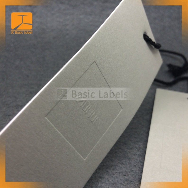500 Embossed Hang Tags Custom Hang Tags Embossed Tags Etsy