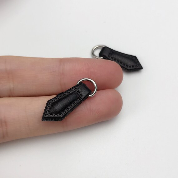 200 Leather Zipper Pull Tab Jacket Pulls Replacement Puller