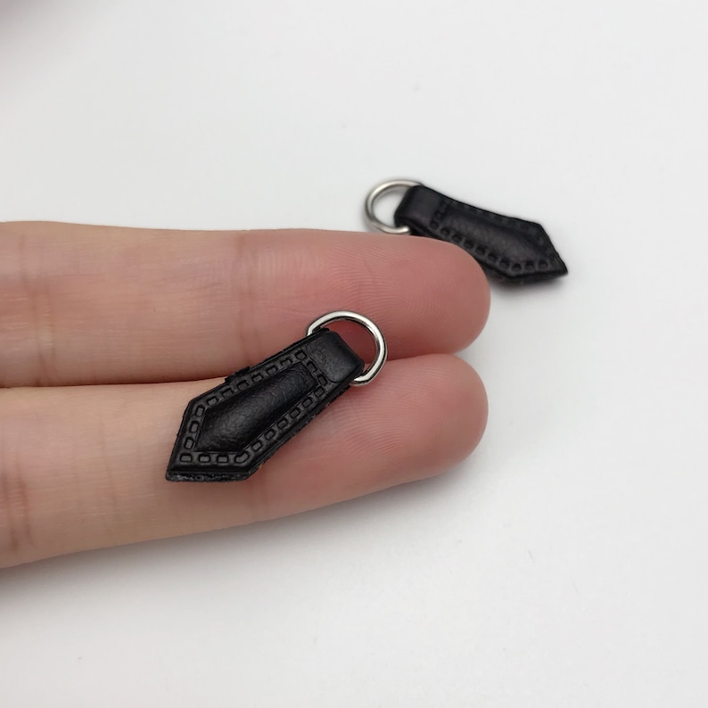 200 leather zipper pull tab leather jacket zipper pulls Etsy