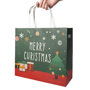 Custom PAPER BAGS with handles/ Kraft Retail Shop Gift Bag/ Party Bag/ Wedding Welcome Bags/ Birthday Party Gift Bag /Bulk Kraft Paper Bags