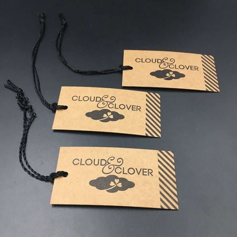 500 Custom Kraft Hang Tags rectangle Gift Tag Vintage Style Etsy