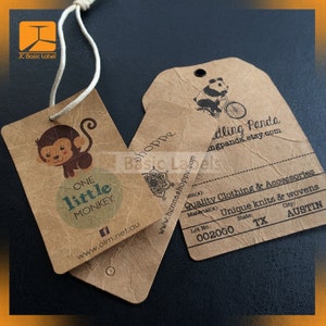 500 étiquettes kraft personnalisées, étiquettes de suspension kraft, étiquettes de suspension brune, étiquettes brunes