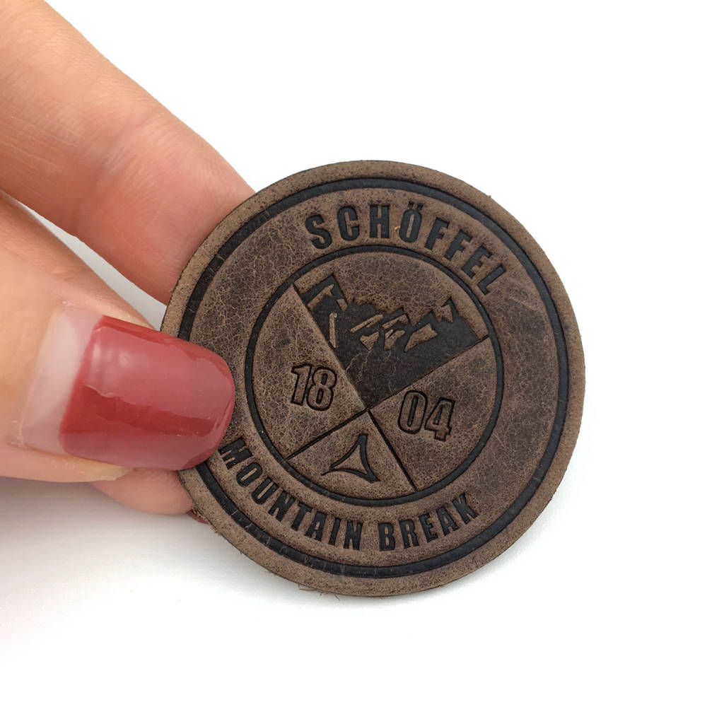 Custom Garments Leather Patch, Embossed Leather Patch for Garments 