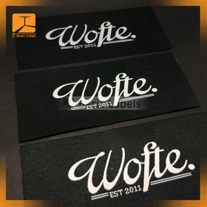 500 High density label, HD woven label, High quality soft fabric label