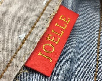 300 Customized Woven Labels, Sew in clothing labels, custom clothing labels , woven label custom, Custom Clothing Woven Labels