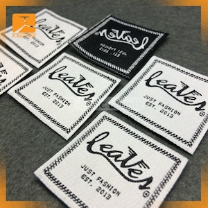 500 woven labels, Custom woven clothing labels,custom clothing label, Woven label for Text Only Clothing Labels