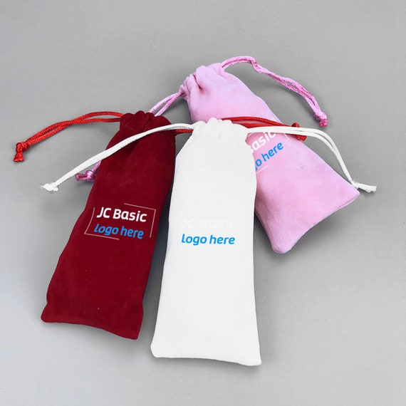 velvet bags with logo